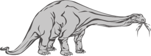 Brachiosaurus Eating Clip Art